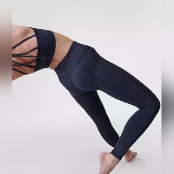 SWEATY BETTY The Super Sculpt 7/8 Yoga Leggings in Grey/Black SzSmall - Picture 4 of 8